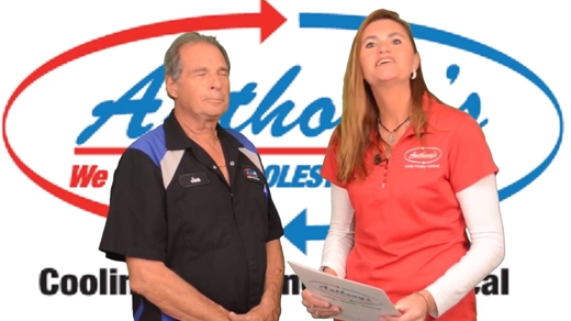 Joe and Erica in front of Anthony's Sign